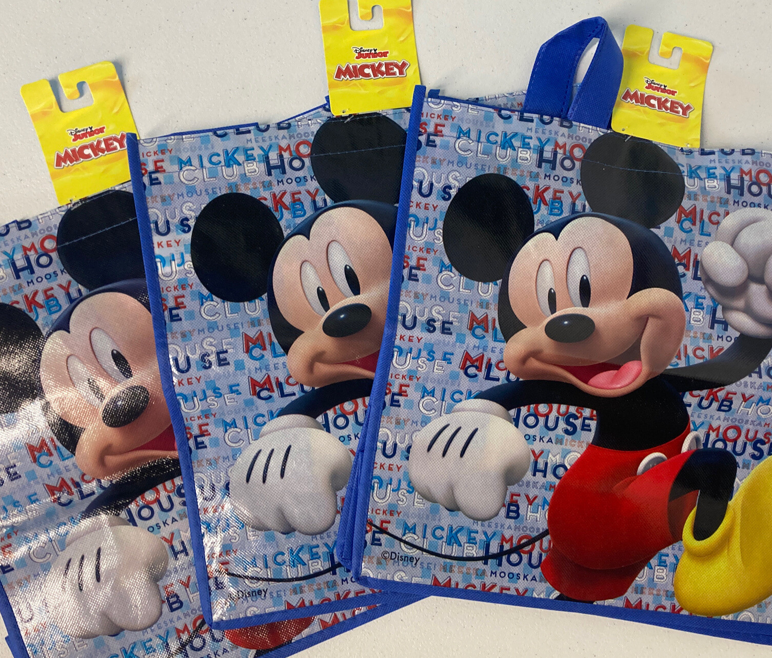 3 pack Disney Junior Mickey Mouse Reuseable Tote Bag Treat Gift 13” SHOPPING gallery