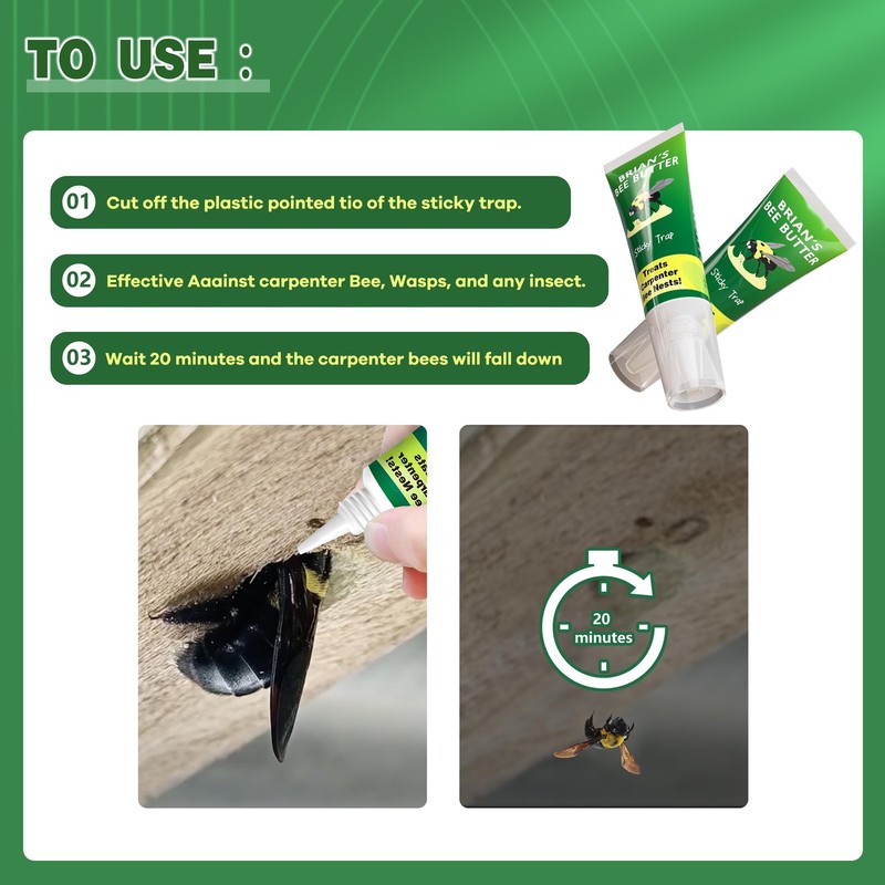 Carpenter Bee Traps for Outside, 2 Pack Sticky Trap, Brain's 2 PCS gallery
