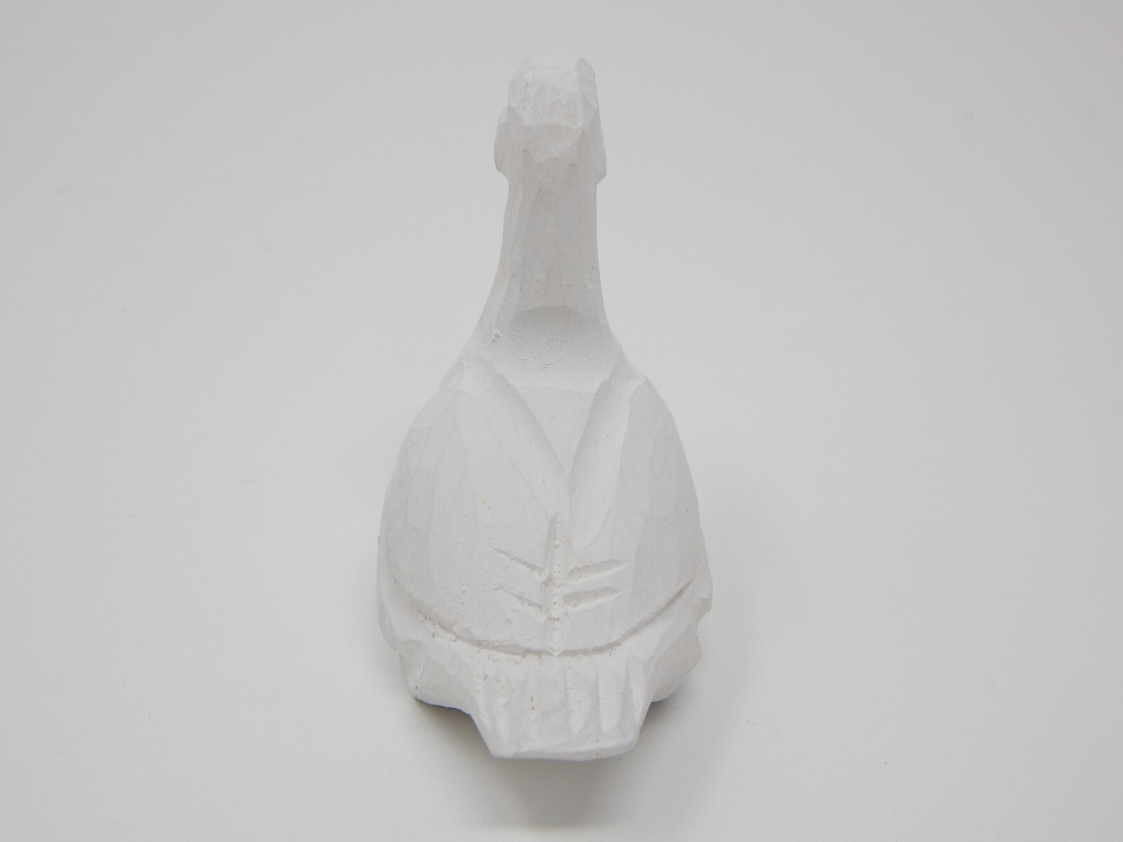 White Goose Figure Miniature Duck Statue Sculpture Wood Decor Garden Topper gallery