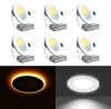 6 x Recessed Lights with Night Light 4" 2700K-5000K Canless ETL & FCC Certified gallery