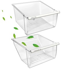 2 Pack Whirlpool Crisper Drawer 2188656 Upper & 2188664 Lower Replacement.