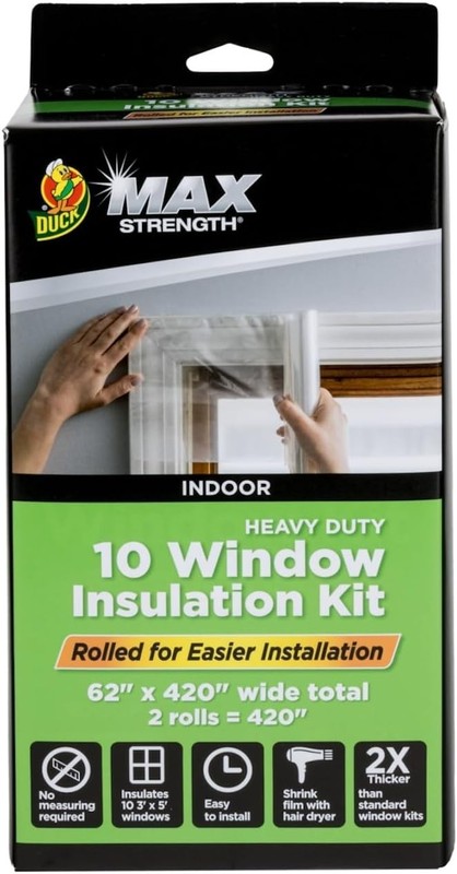Window Insulation Kit, Winter Window Standard Window - 10 Pack,62 In. x 420 In,C gallery