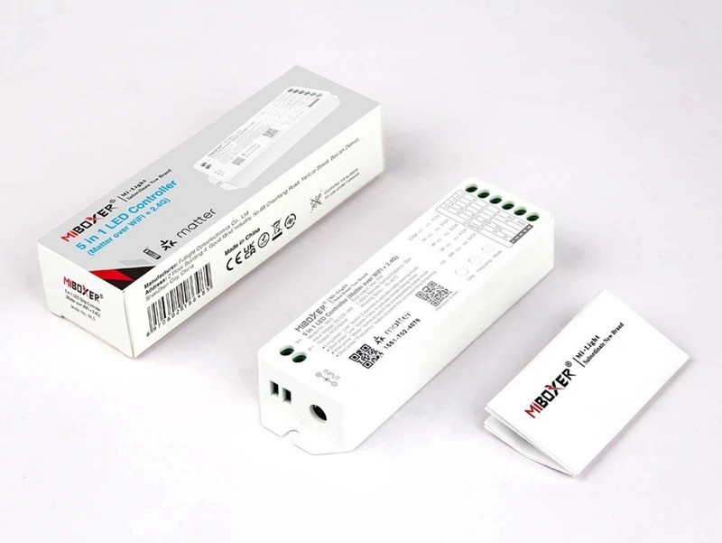 MiBOXER ML5 5-in-1 WiFi LED Controller with Matter Support RGB+CCT Smart Home Ap gallery