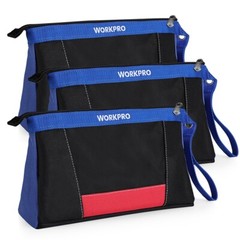 WORKPRO 12″ Tool Pouches with Zipper Heavy-Duty Small Tool Bag for Tool Storage