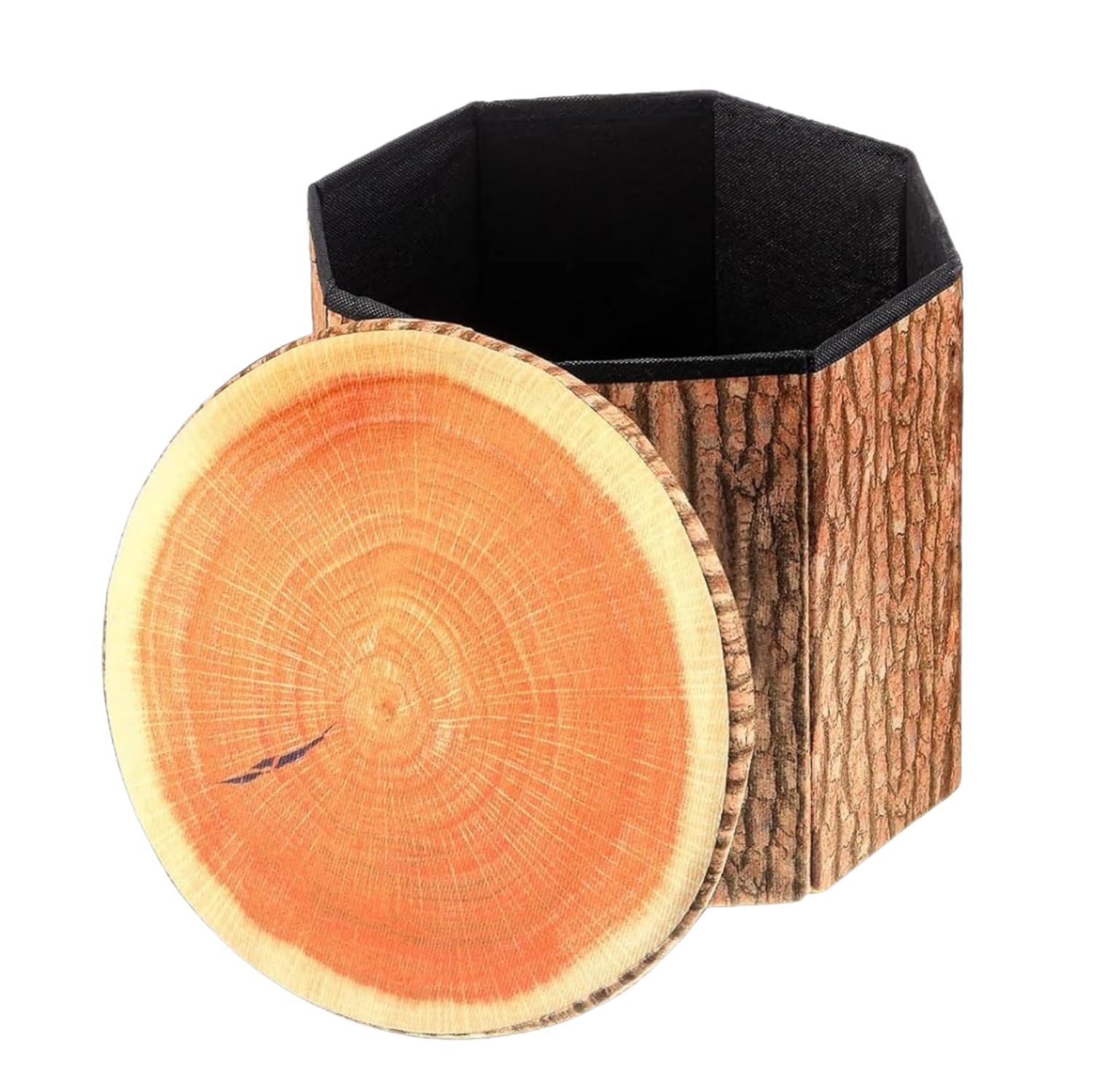 Tree Stump Storage Stool,Multifunctional Toy Storage Box,Tree Stump Stool, Fo... gallery