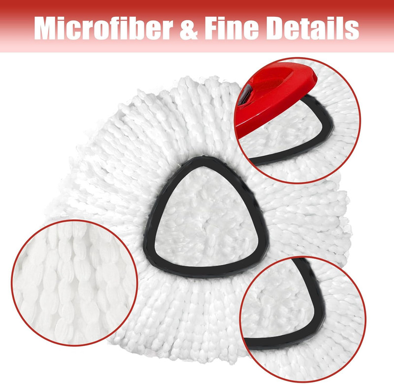 Mop Head Replacement, 3 Pack Spin Mop Refill Replace Head Compatible with O Ceda gallery