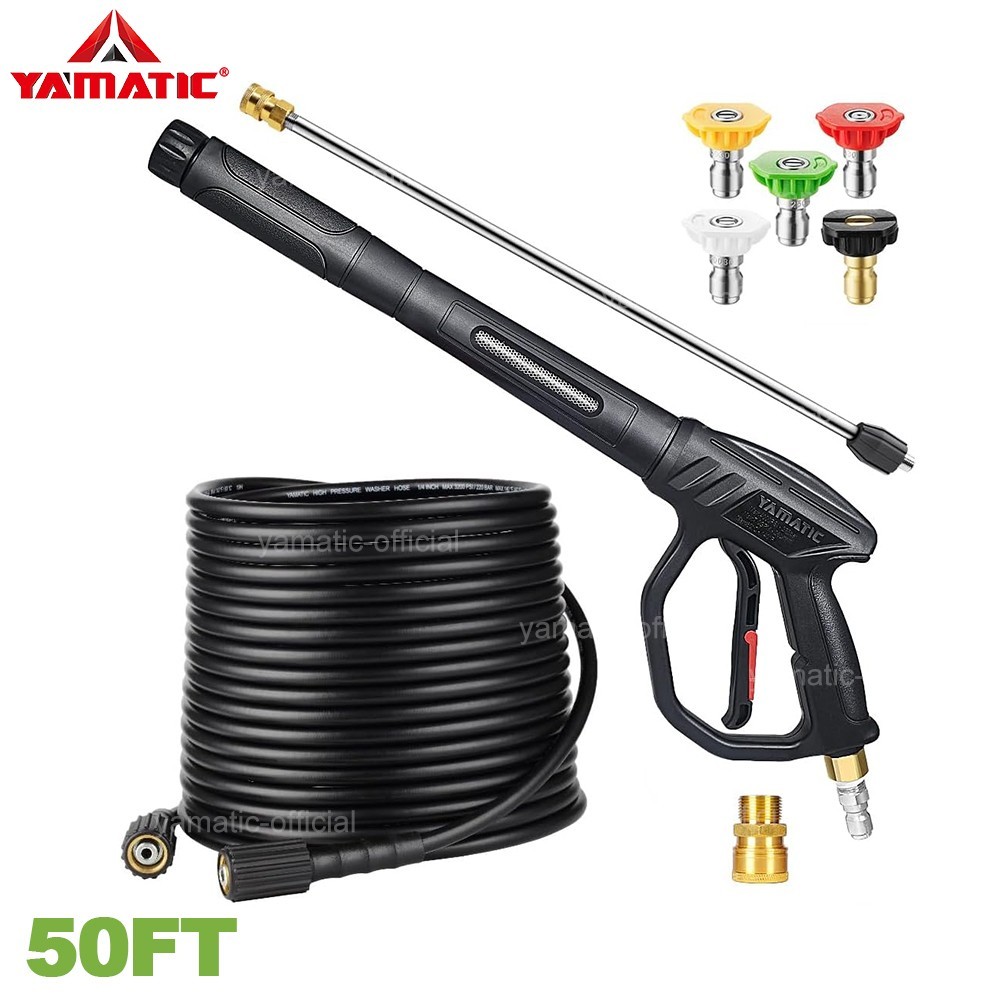 YAMATIC 3700 psi Power Washer Car Clean Gun, 3200 psi Pressure Washer Hose 50 ft gallery