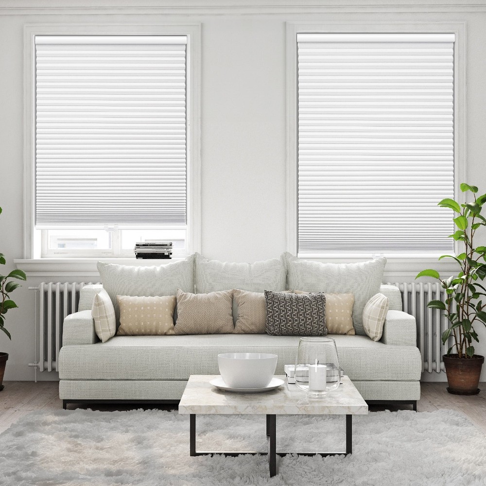 Cordless Polyester Blackout Cellular Shade 1-Piece White 35" W x 72" L