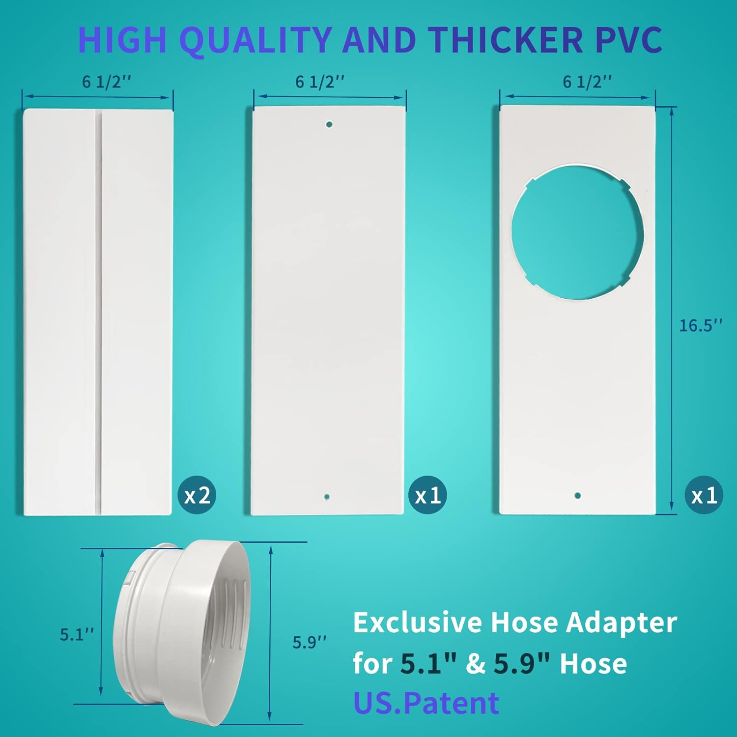 Portable AC Window Vent Kit - Complete Air Conditioner Window Kit, Adjustable PV gallery