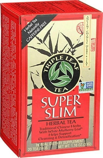 6x Triple Leaf Tea Super Slim Herbal Tea. 20 Tea Bags Per Box. Best By: 2/2030 gallery
