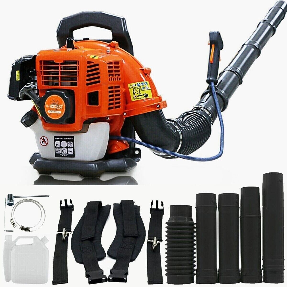 2 Stroke/4 Stroke Backpack Leaf Blower Gas Powered Snow Blower 75.6CC 706CFM gallery