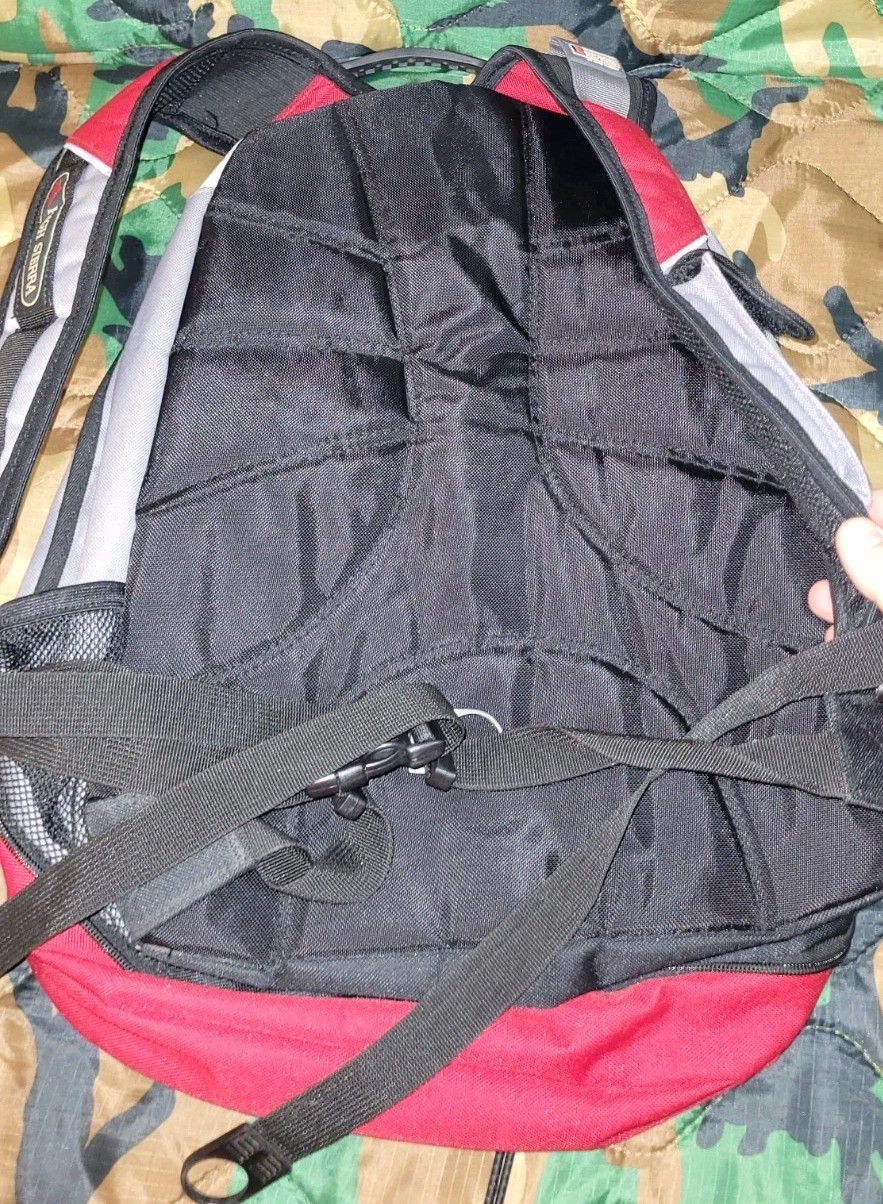 High Sierra Backpack Red White And Silver 4