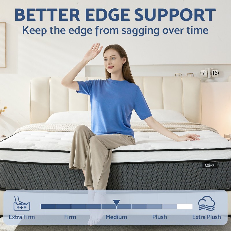 14 inch Memory Foam Mattress Queen Size Twin Full King Pocket Springs Mattress gallery