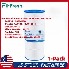 CC100 Pool Filter Replacement for Pentair PAP100 R173215 Pleatco C-9410 1-Pack
