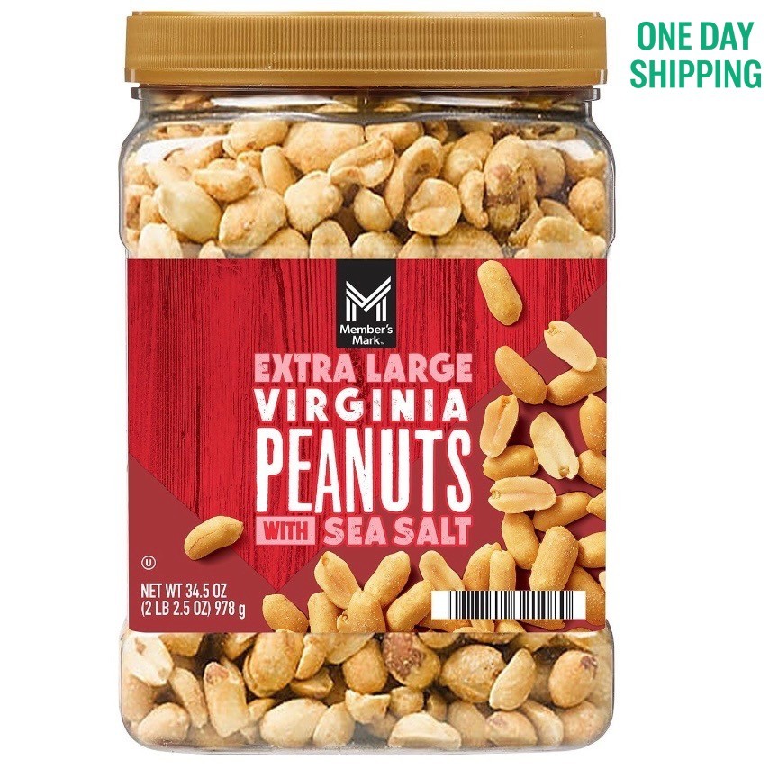 Member's Mark Virginia Peanuts Extra Large 34.5 oz Fresh Crunchy Snack gallery
