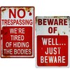 2 Pack Retro Metal Signs Decorations, 8” x 12” Indoor 8x12 inches, Red gallery