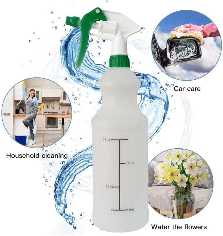 Plastic Spray Bottles (3-Pack) 32oz Squirt Bottles for All Cleaning Solutions gallery