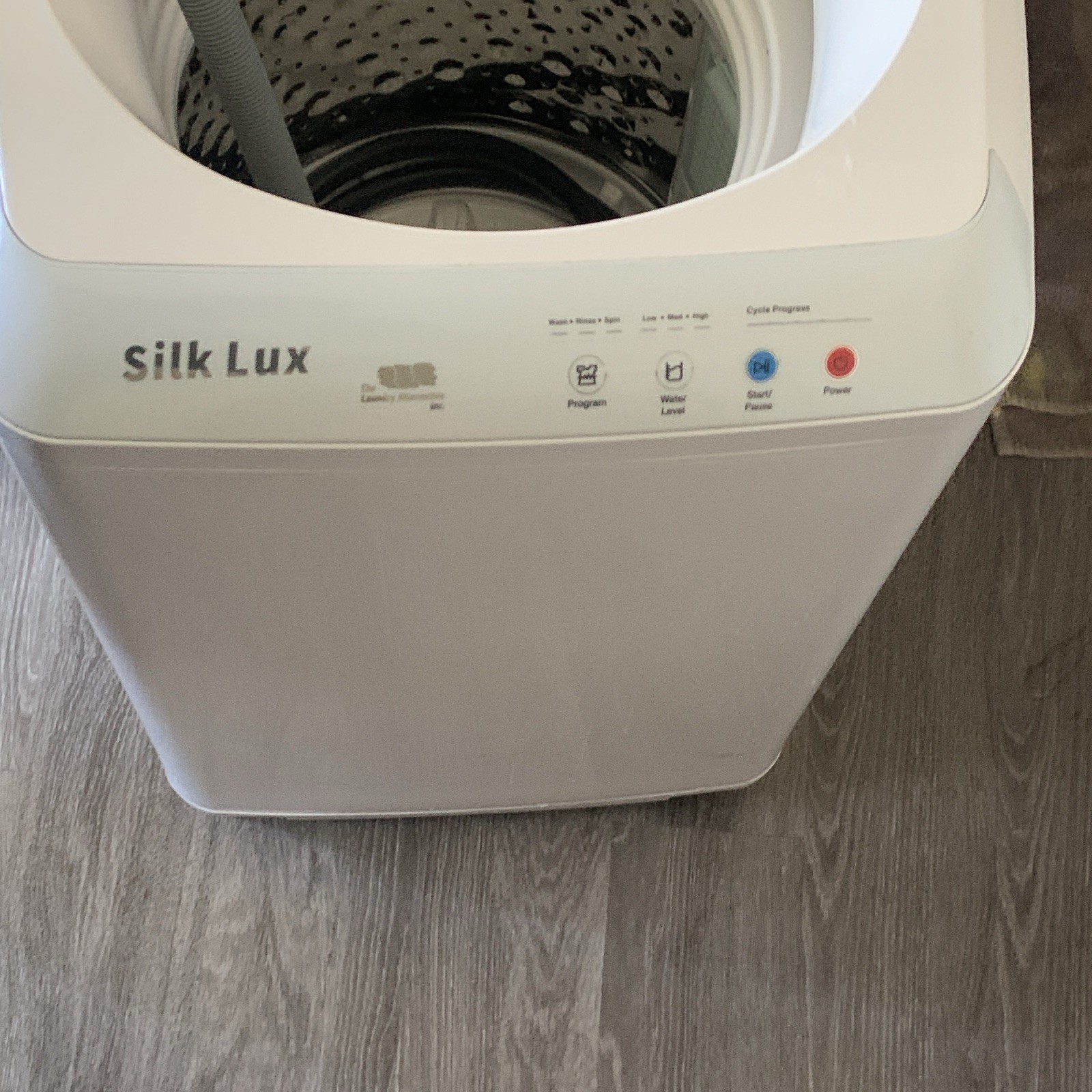 Silk Lux Portable Top-Loading Electric Washing Machine, White/Pink gallery