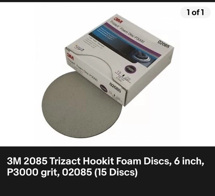 3M 02085 Trizact Hookit Foam Disc, 6 inch, 3000 grit gallery