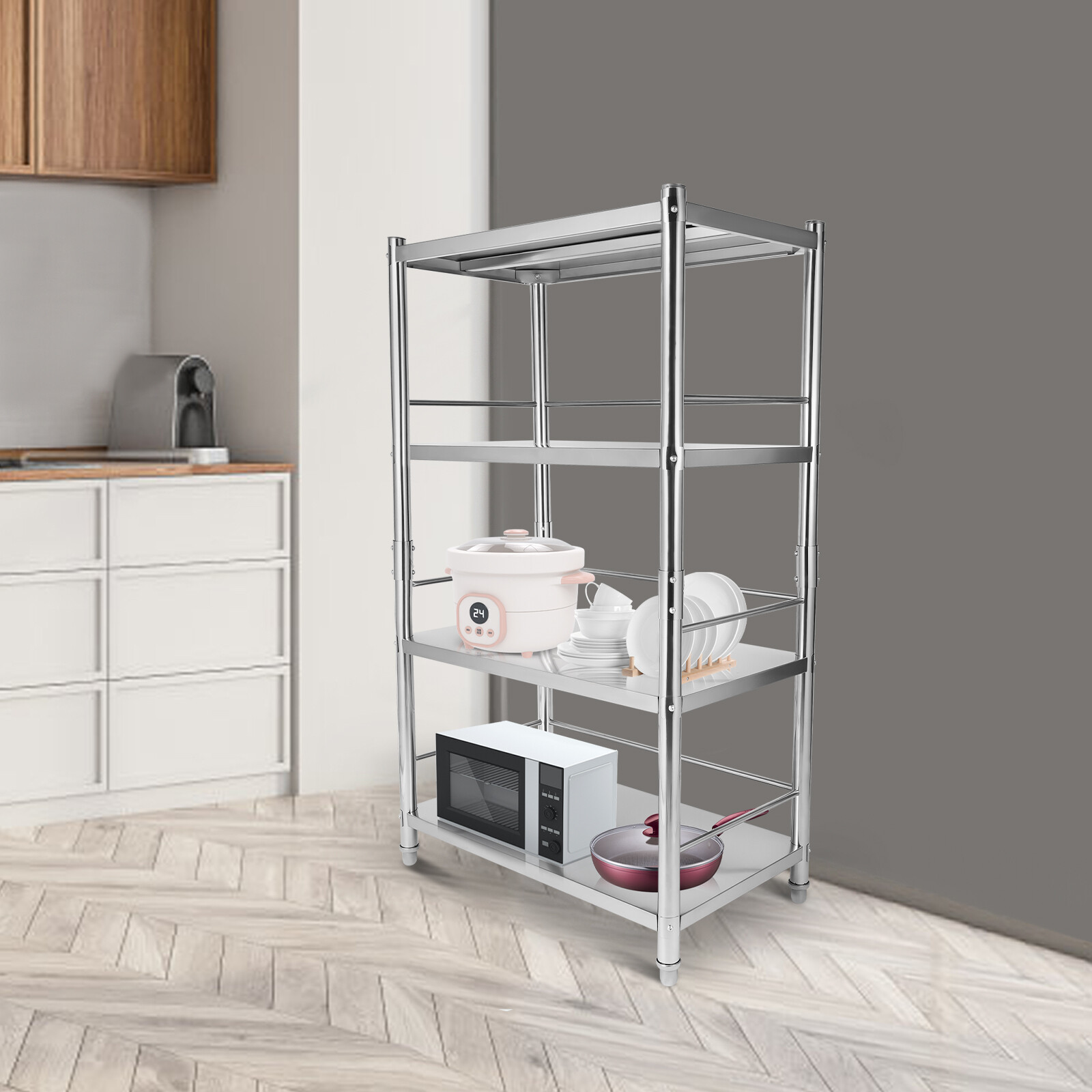 31"*18"*52" inch Commercial Storage Shelf 4-Tier Storage Rack Shelving Racks USA gallery