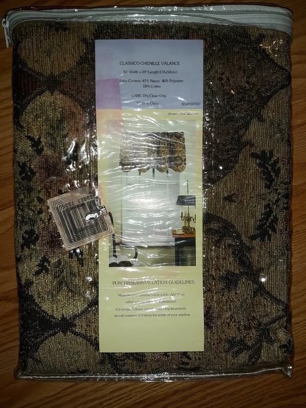 Window Valance One Scalloped Valance 54 Width 20 length New In The Package 54x20 gallery