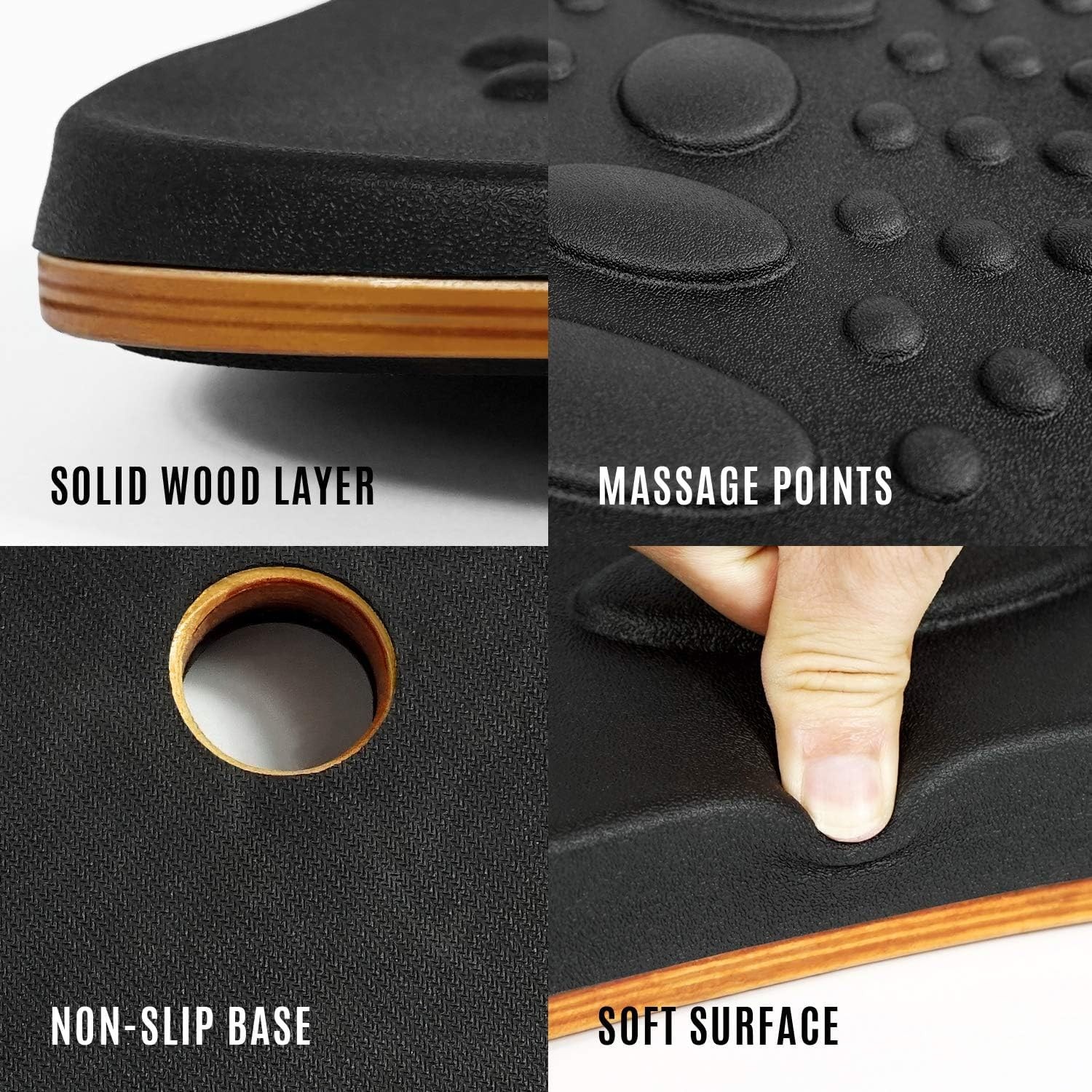 Yes4All Wobble Balance Board for Standing Desk/Anti-Fatigue Grey , Black gallery