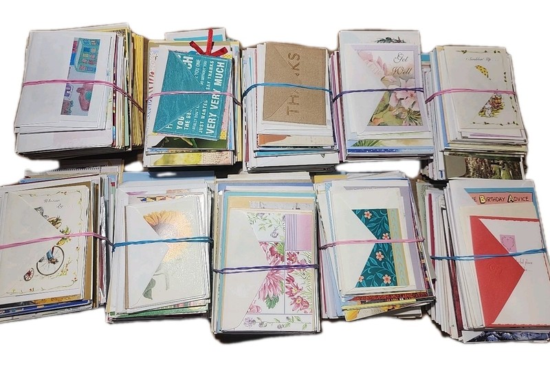 100 Mixed Random Greeting Cards, Envelopes, & Stamps Lot High Quality Vtg To Now gallery