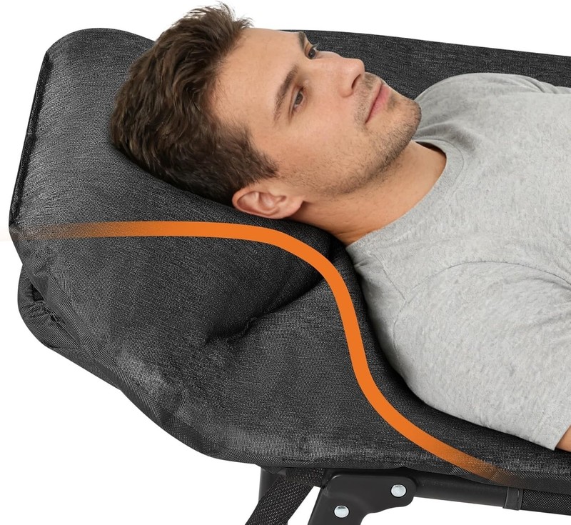GRAVEE Folding Camping Cot Bed Lounge Chair Reclining Adjustable 4 Positions gallery
