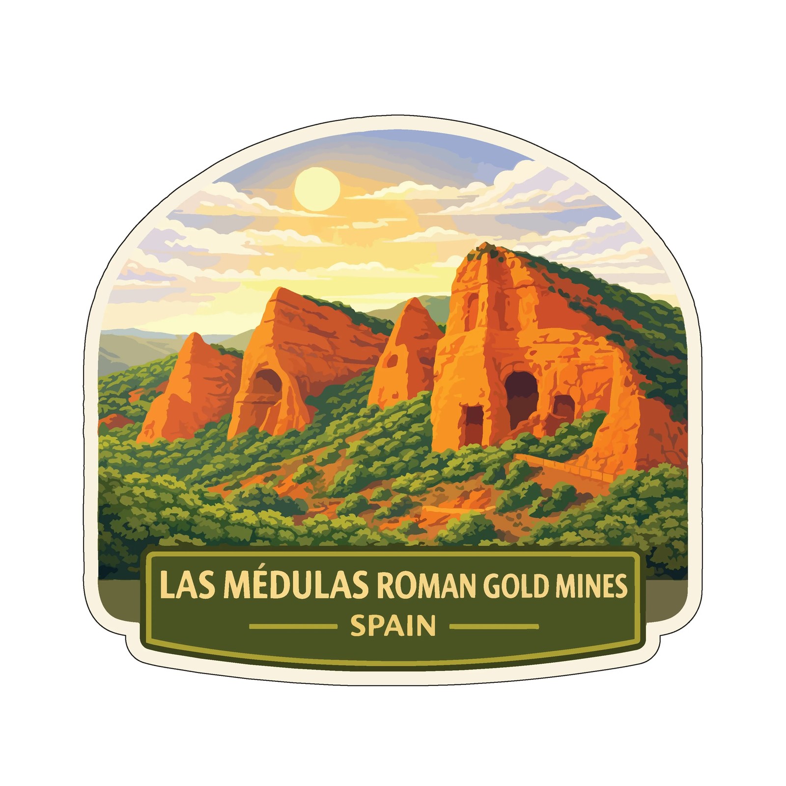Las Médulas Roman Gold Mines Spain Sticker Decal Vinyl Die-Cut World Heritage gallery