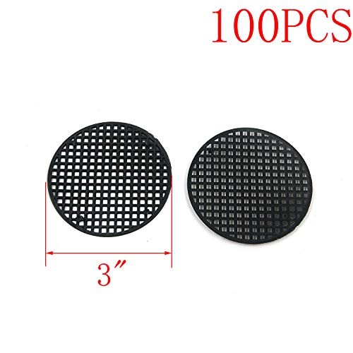 3 Inch Diameter Flower Pot Hole Mesh Black Breathable Net Bottom Grid Mat for gallery
