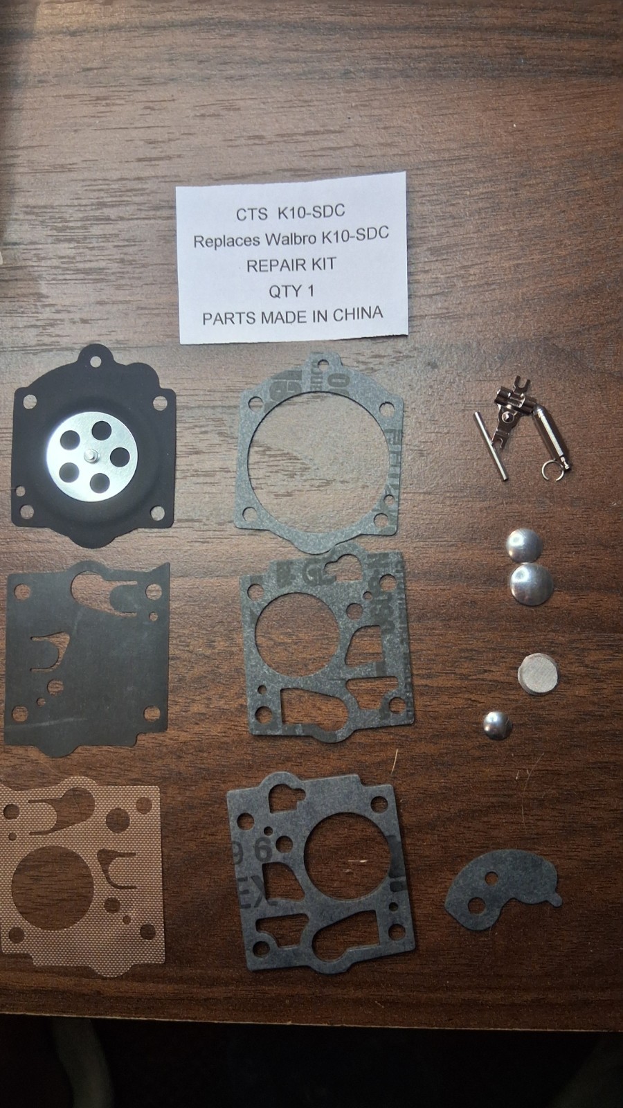 CTS K10-SDC WALBRO REPLACEMENT CARBURETOR REPAIR KIT FOR CHAINSAWS & MORE --A1 gallery