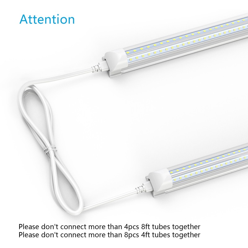 4 Pack 3FT Connector Cords 3 Pin Connecting Cables Wire For T5 T8 LED Tube Light gallery