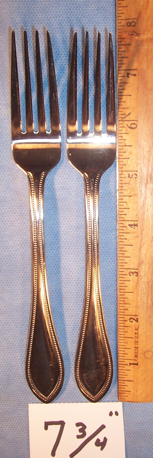 3 WALLACE AMERICAN TRADITION Dinner Place Set Forks 18/10 Stainless Steel Silver gallery