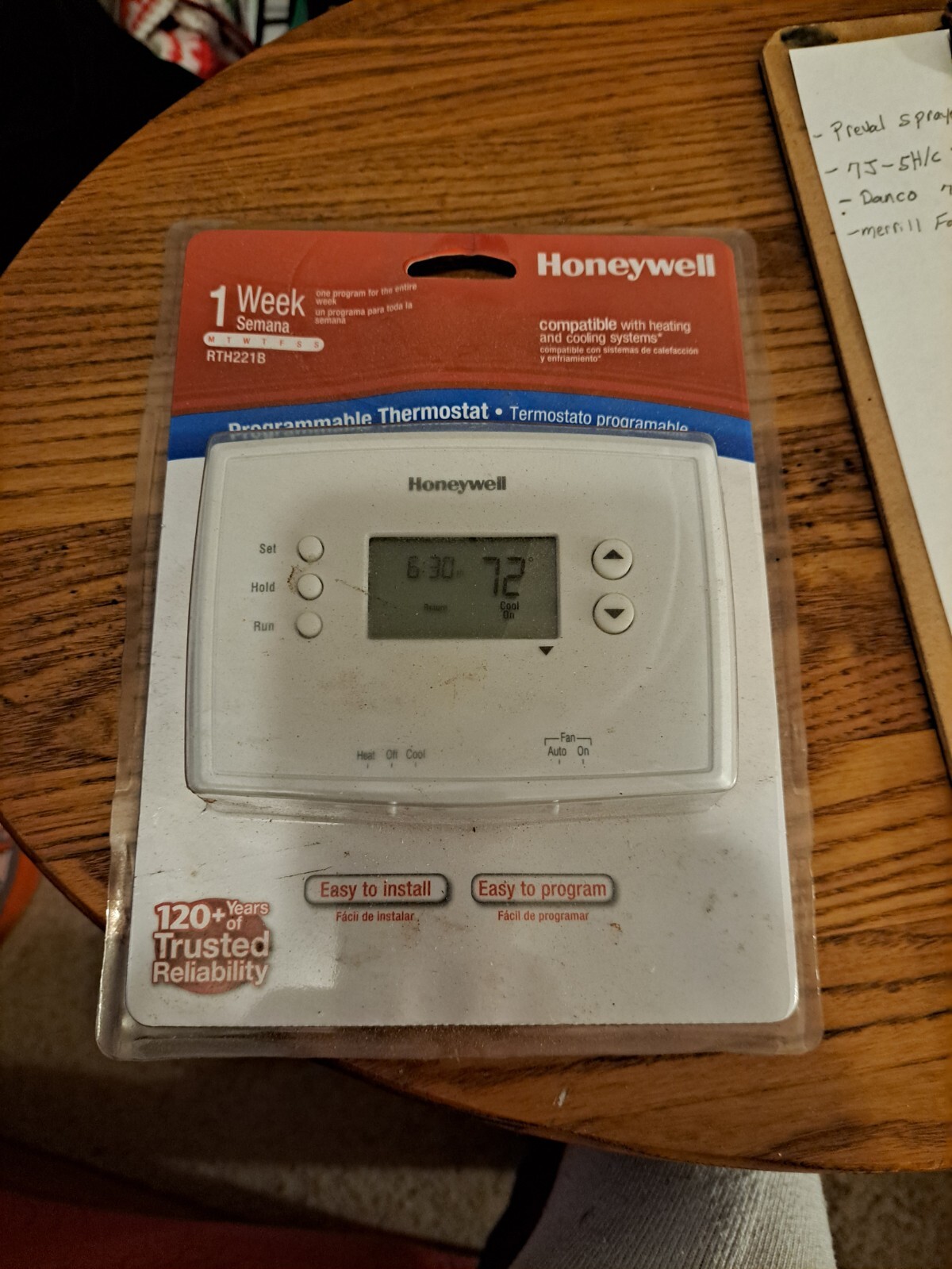 New Sealed Honeywell 1-Week Programmable Thermostat RTH221B gallery