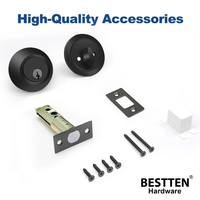 3 Pack Keyed Alike Deadbolt, Single Cylinder Entry Door Lock with Same Key, 9 gallery