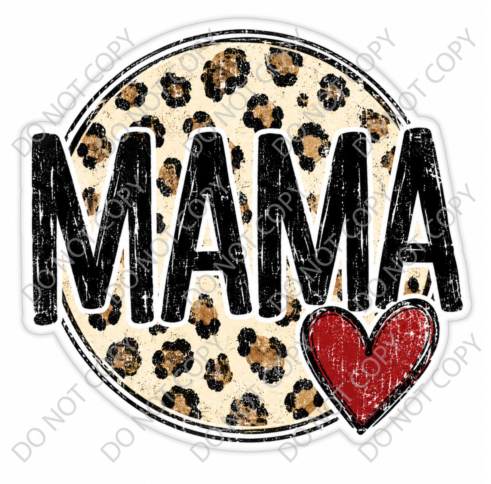 Laminated Vinyl Decal Die Cut Waterproof Sticker - Mama Leopard Print gallery