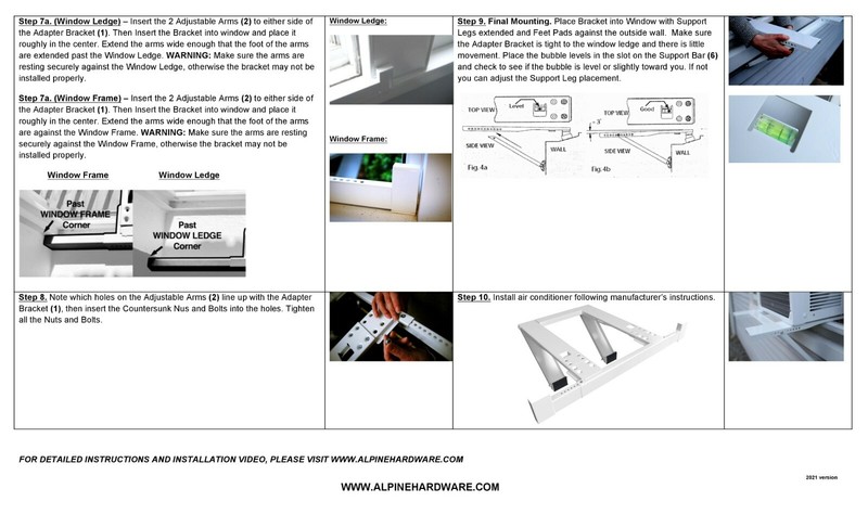 ALPINE HARDWARE Drill-Less Universal Window Air Conditioner Bracket - Window AC gallery