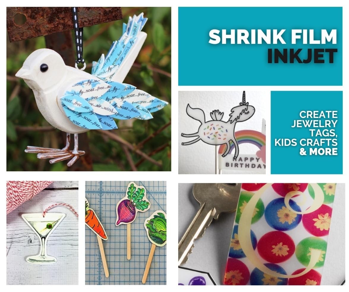 Grafix Ink-Jet Printable White Opaque Shrink Film - 8.5X11 Print Cut And Shrink gallery