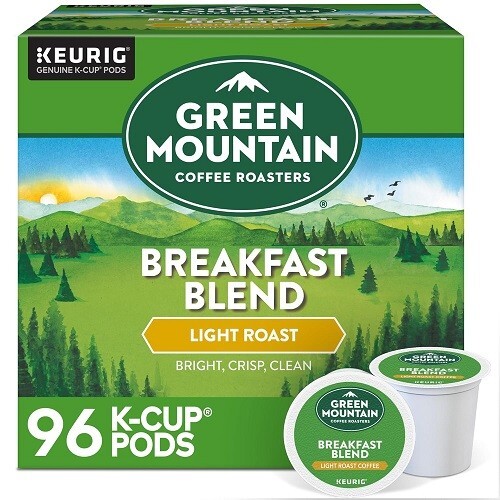 Green Mountain Coffee Roasters Breakfast Blend Light Roast, K-Cup Pods, 96 Count gallery