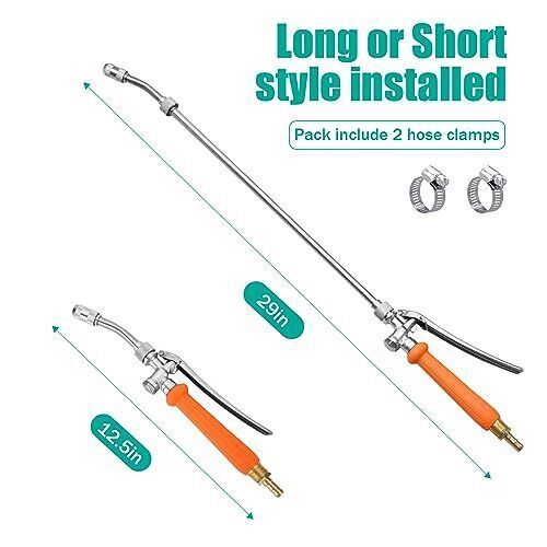 29'' Sprayer Wand Replacement, 3/8" Brass Barb Universal Stainless Sprayer Wand gallery