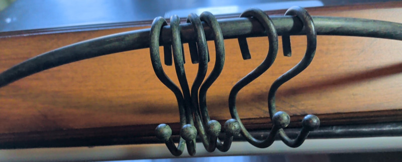 Creative Co-Op Rustic Wall-Mount Pot or Coat Rack Wood Backboard Metal S Hooks gallery