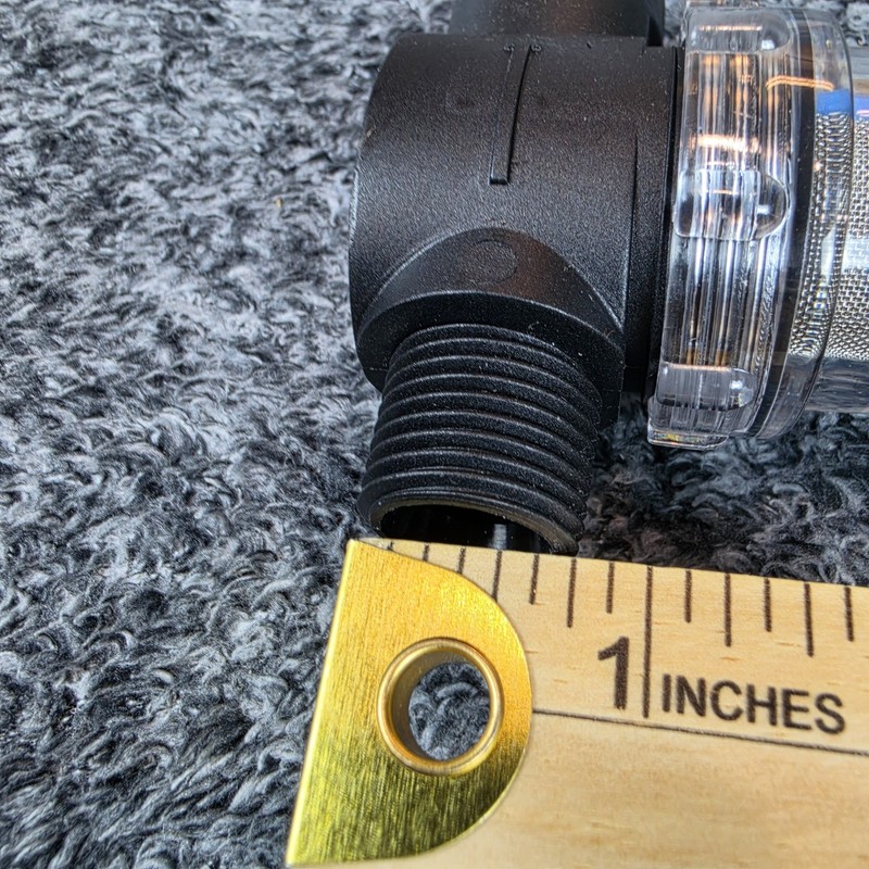 Garden Hose Inline Strainer Filter 50 Mesh w/ 90° Elbow Connector & Fittings Set gallery