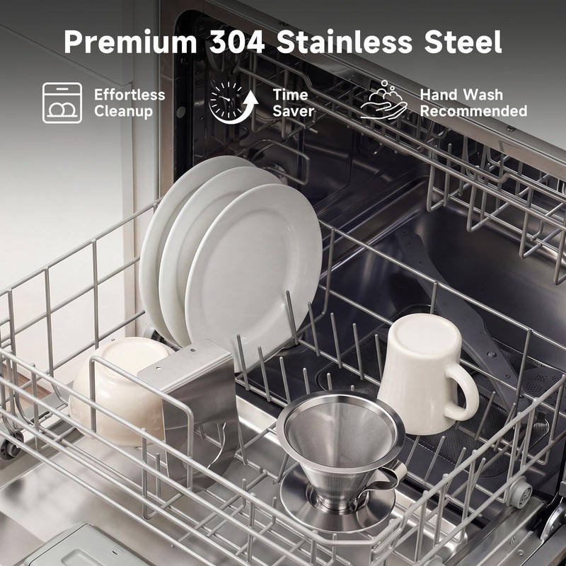 Reusable #4 Coffee Filter for Technivorm Moccamaster, Stainless Steel Funnel Hol gallery