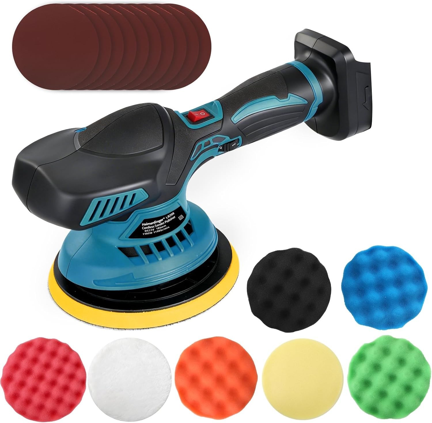 Cordless Car Polisher Kit 6 Inch Orbital Buffer 6 Speed Adjustable for Cars gallery