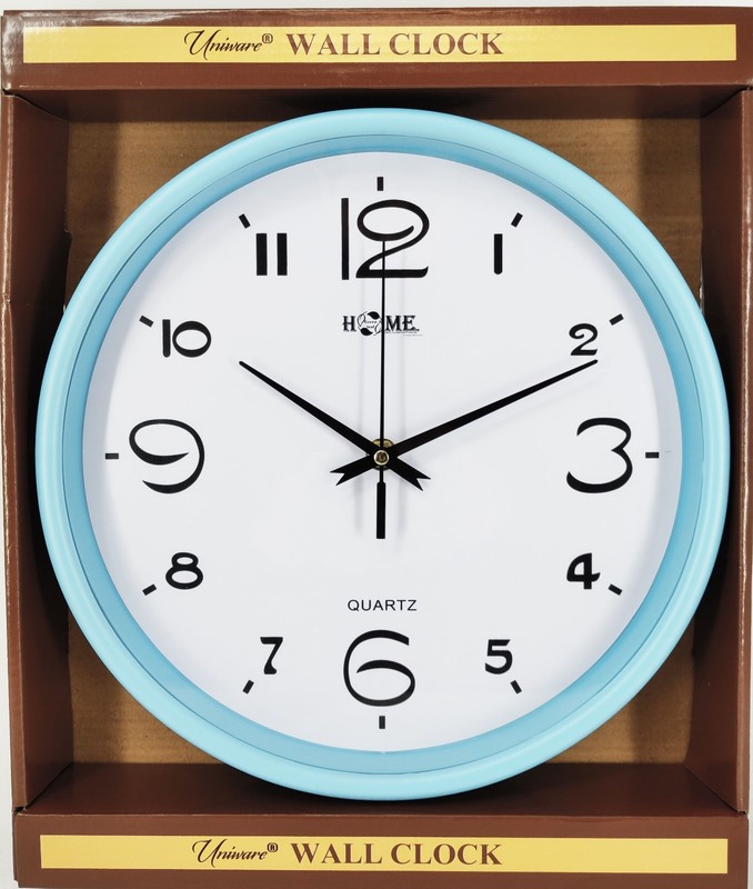 10.9 Inches Round Shape Standard Wall Clock, Non Tick Sweeping,Sky Blue gallery