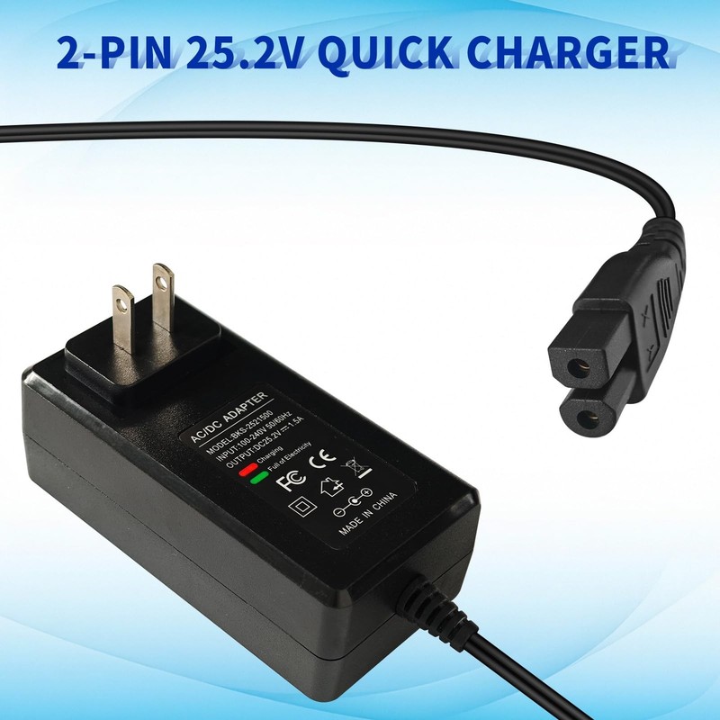 Cordless Pool Vacuum Charger 25.2V Quick Charge for Robotic Cleaners, Li-Ion Ada gallery
