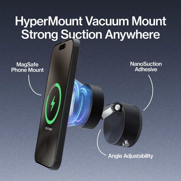 Statik HyperMount® 2 Vacuum Phone Mount - Magnetic Phone Holder, Vacuum Seal Car gallery