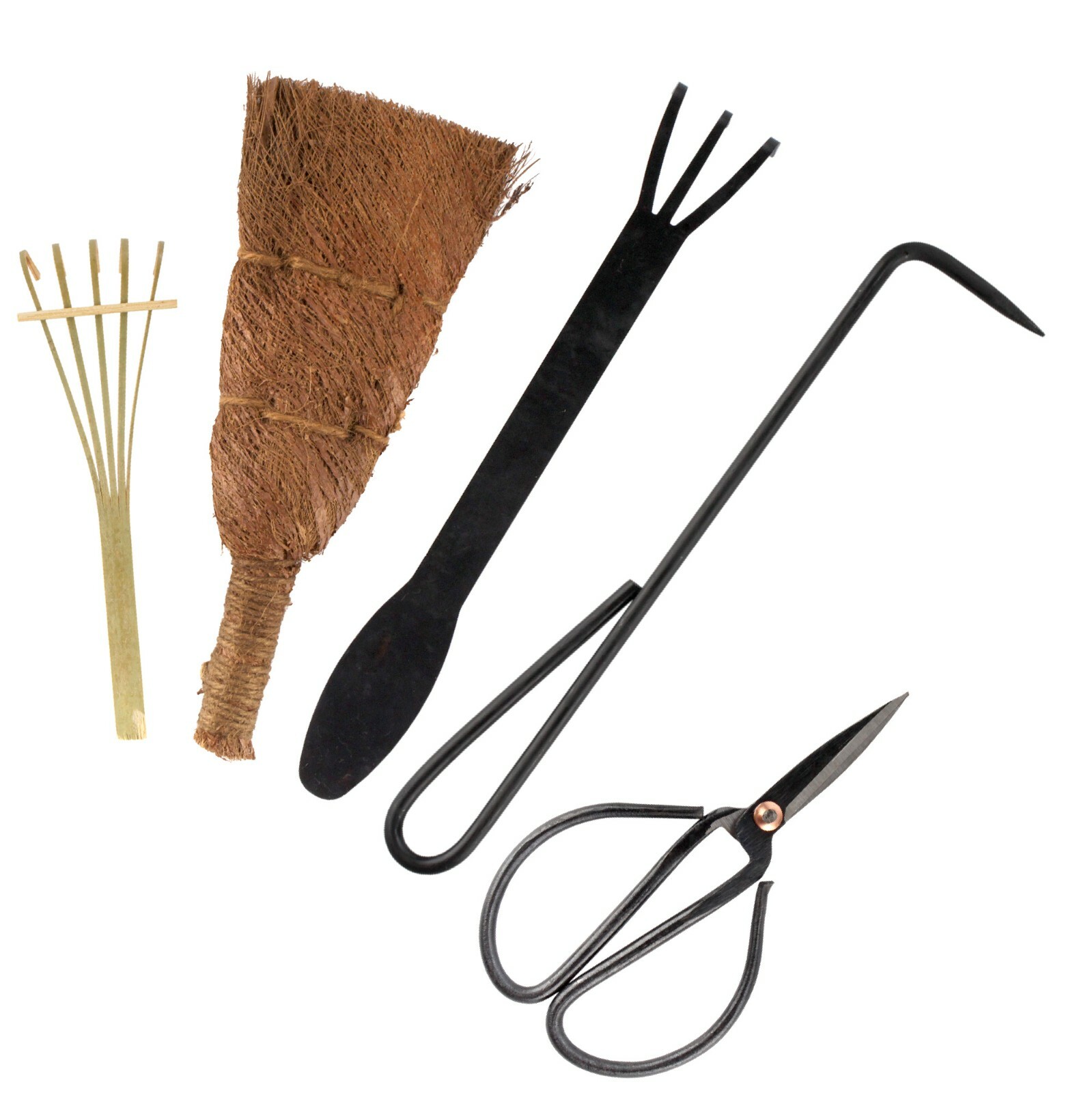 Bonsai Tool Set 5pc Root Rake, Shear, Root Pick, Moss Brush gallery
