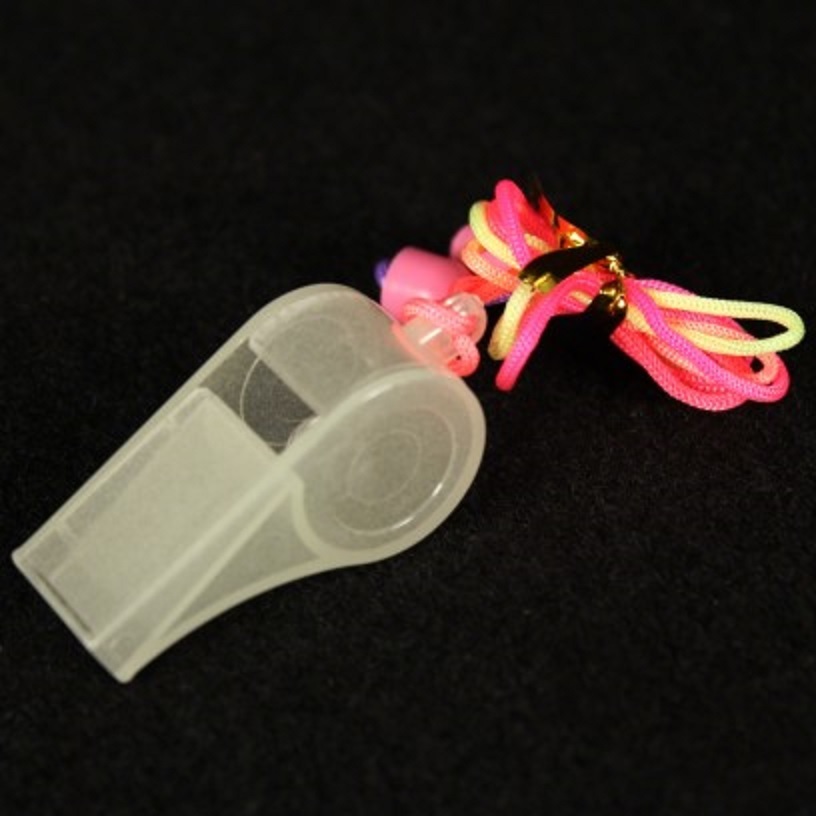 Light Reactive/UV Light Glow in the Dark Rave Whistle on Cord Lanyard - V. LOUD! gallery