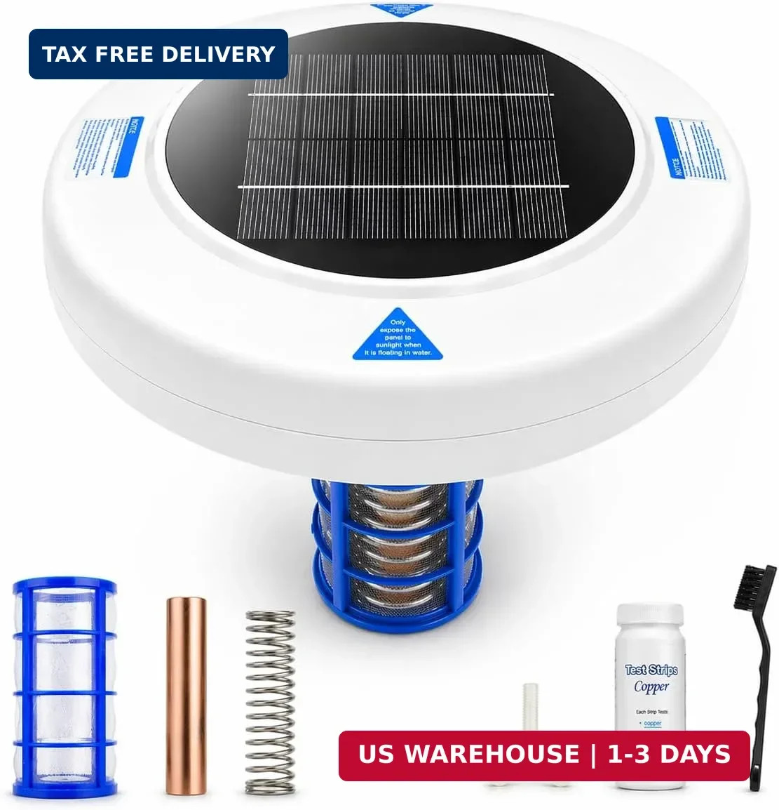 Solar Pool Ionizer for Inground & Above Ground Pools, Up to 45,000 Gallons, Floa gallery